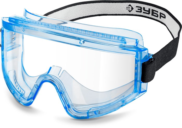 ЗУБР Профессионал 5 линза с антизапотевающим покрытием, закрытого типа, с непрямой вентиляцией, панорамные, защитные очки (110237) - фото 525357