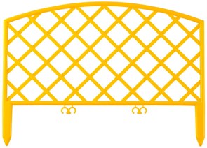 GRINDA Плетень, 24 х 320 см, желтый, 7 секций, декоративный забор (422207-Y)