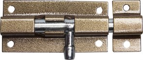 ШП-60 КМЦ для окон и мебели, 60 мм, цвет коричневый металлик/цинк, накладная задвижка (37753-60)