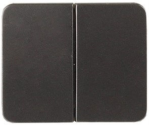 СВЕТОЗАР Гамма, двухклавишный без вставки и рамки цвет темно-серый металлик 10A/~250B, Электрический выключатель (SV-54134-DM)