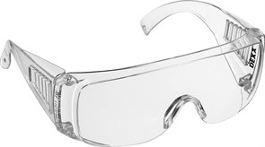 DEXX прозрачные, широкая монолинза с дополнительной боковой защитой и вентиляцией, открытого типа, защитные очки (11050)