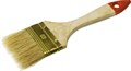 ЗУБР УНИВЕРСАЛ 63 мм, 2,5″ светлая натуральная щетина деревянная ручка, плоская кисть, ОПТИМА (01099-063) - фото 494823