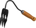 GRINDA ProLine 120х86х265 мм, 3-х зубые, деревянная ручка, грабли-рыхлитель (421514) - фото 509915