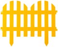 GRINDA Палисадник, 28 х 300 см, желтый, 7 секций, декоративный забор (422205-Y) - фото 510514