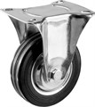 ЗУБР d=100 мм, г/п 70 кг, игольчатый подшипник, неповоротное колесо резина/металл, Профессионал (30936-100-F) - фото 511575