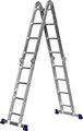 СИБИН ЛТ-44 4x4 ступени, алюминиевая, четырехсекционная лестница-трансформер (38852) - фото 516240