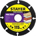 STAYER MultiCut 115х22,2мм, диск отрезной по дереву для УШМ - фото 517067