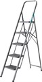 СИБИН c широкими обрезиненными ступенями, 5 ступени, 118 см, стальная, стремянка (38807-05) - фото 531183
