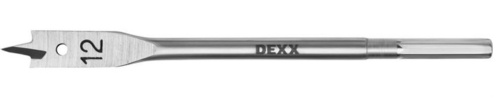 DEXX 12x152мм, сверло перовое по дереву, шестигранный хвостовик - фото 499575