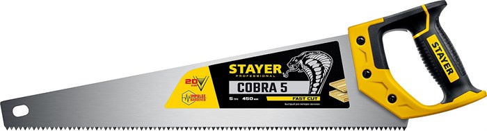 STAYER Cobra 5 450 мм, Ножовка по дереву (1506-45) - фото 507457