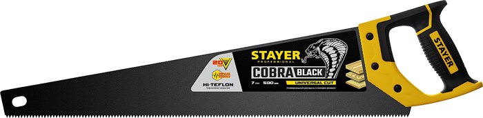 STAYER Cobra Black 500 мм, Универсальная ножовка (2-15081-50) - фото 507556