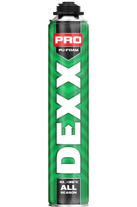 DEXX PRO 750мл пистолетная, всесезонная, выход до 35л, Монтажная пена (41126)