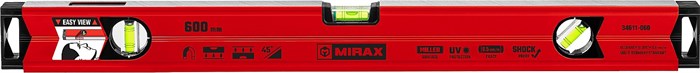 MIRAX 600 мм, с зеркальным глазком, магнитный уровень (34611-060) - фото 517470