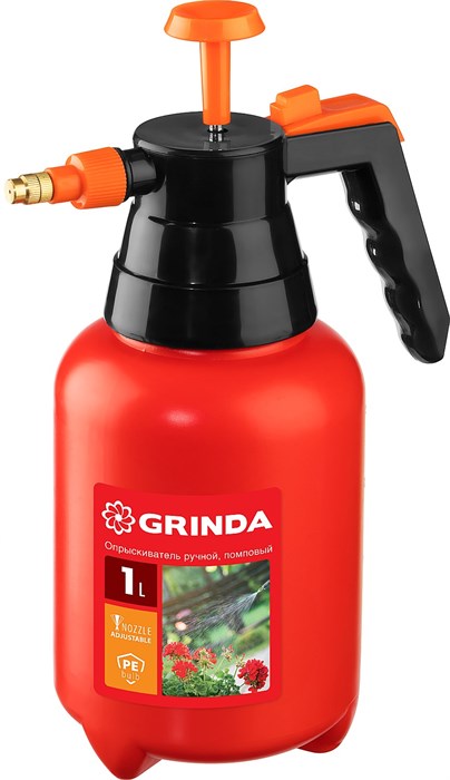 GRINDA PS-1, объем 1 л, ручной, колба из высокопрочного полиэтилена, помповый опрыскиватель (8-425057) - фото 519091