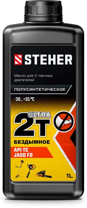 STEHER 2Т-Ultra, 1 л, полусинтетическое масло для 2-тактных двигателей (76002-1) 26091207 - фото 678935