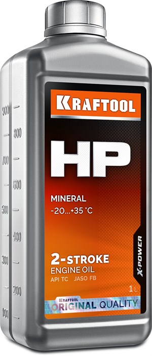 KRAFTOOL HP, 1 л, минеральное масло для 2-тактных двигателей (41500-1) 26210452 - фото 678952