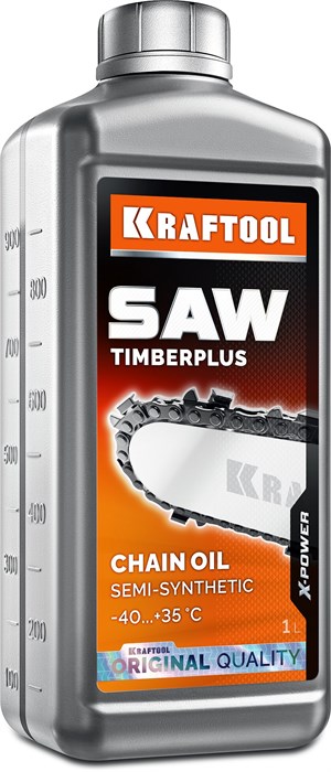 KRAFTOOL TimberPlus, 1 л, цепное полусинтетическое масло для бензо и электропил (41520-1) 26210468 - фото 678957