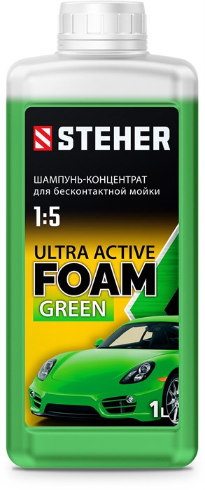 STEHER ULTRA ACTIVE FOAM, 1 л, концентрированный шампунь для минимоек универсальный (76051-1) 27372025 - фото 679834