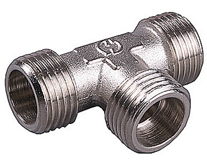 GENERAL FITTINGS наружная резьба 3/4″, никель, тройник (51051-3/4) 10154 - фото 682579