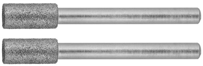 ЗУБР 2 шт, 4.8 x 10.0 х 3.2 мм, L 38 мм, набор алмазных мини-шарошек (35920) 13527 - фото 687760