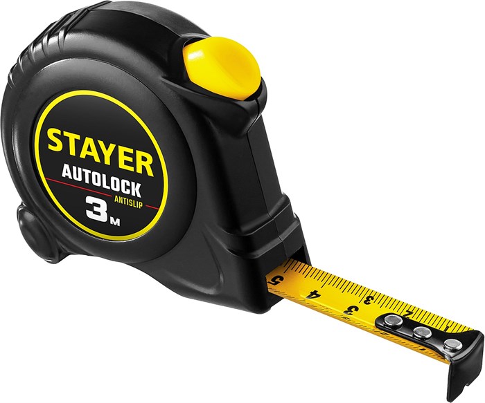 STAYER AutoLock, 3 м х 16 мм, рулетка с автостопом (2-34126-03-16) 18823 - фото 695388