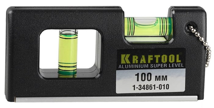 KRAFTOOL Mini-Pro, 100 мм, магнитный компактный уровень, Pro (1-34861-010) 18868 - фото 695473