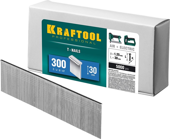 KRAFTOOL тип 18GA (47/300/F) 30 мм, 5000 шт, гвозди для нейлера (31785-30) 19680 - фото 696786