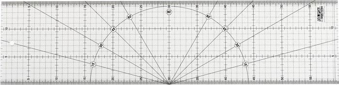 OLFA 150 х 600 мм, разметочная метрическая линейка (OL-MQR-15x60) 20103 - фото 698418