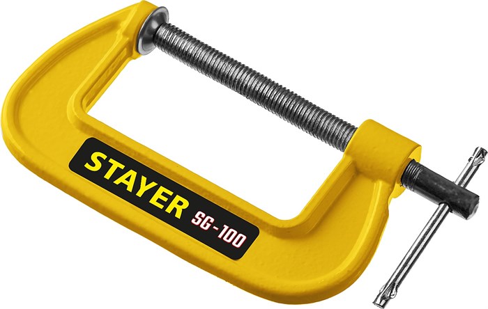 STAYER SG-100, 100 мм, чугунная струбцина G (3215-100) 21027 - фото 700138