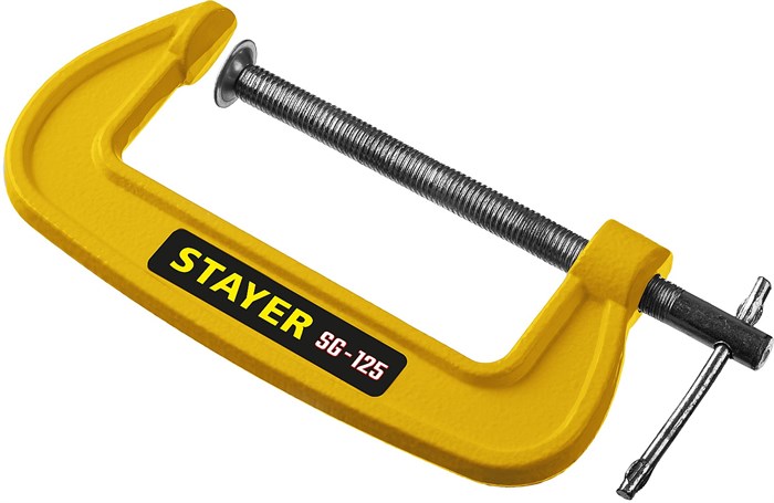 STAYER SG-125, 125 мм, чугунная струбцина G (3215-125) 21028 - фото 700140