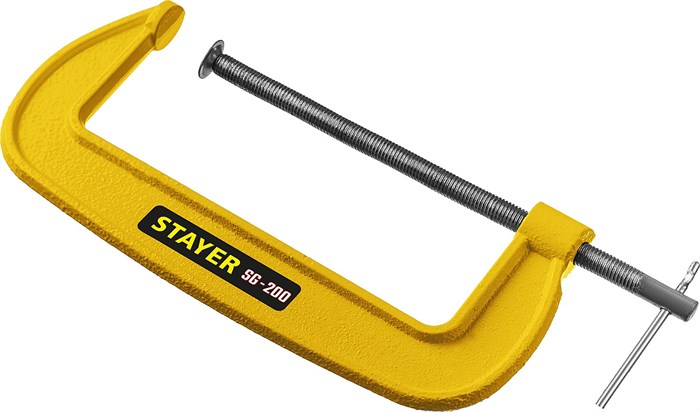 STAYER SG-200, 200 мм, чугунная струбцина G (3215-200) 21030 - фото 700144