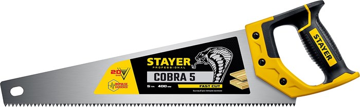 STAYER Cobra 5, 400 мм, ножовка по дереву, Professional (1506-40) 23158 - фото 702546