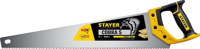 STAYER Cobra 5, 500 мм, ножовка по дереву, Professional (1506-50) 23160 - фото 702556