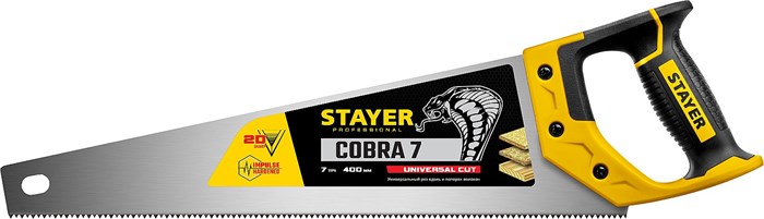 STAYER Cobra 7, 400 мм, универсальная ножовка, Professional (1510-40) 23173 - фото 702585