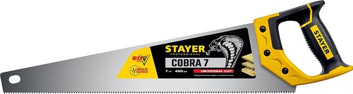 STAYER Cobra 7, 450 мм, универсальная ножовка, Professional (1510-45) 23174 - фото 702587