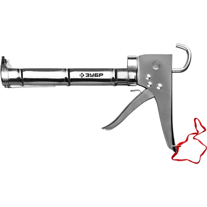 ЗУБР 310 мл, хромированный, полукорпусной пистолет для герметика, Профессионал (06625) 26164 - фото 707214