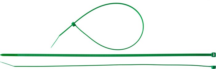 ЗУБР КС-З1, 3.6 x 300 мм, нейлон РА66, 100 шт, зеленые, кабельные стяжки, Профессионал (309060-36-300) 30264 - фото 713118