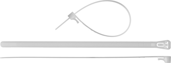 ЗУБР КСР-Б1, 7.5 x 150 мм, нейлон РА66, 100 шт, белые, кабельные стяжки разъемные, Профессионал (309240-75-150) 30271 - фото 713134