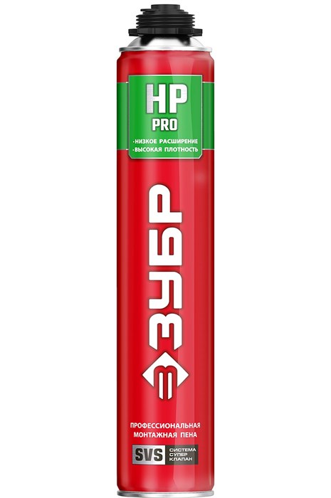 ЗУБР PRO HP, 800 мл, пистолетная, с низким расширением, выход до 50л, монтажная пена (41148) 30827 - фото 713897