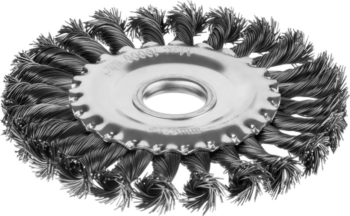 MIRAX 125 мм, жгутированная стальная проволока 0.5 мм, щетка дисковая для УШМ (35140-125) 2153350 - фото 718081