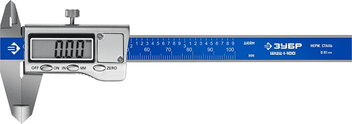 ЗУБР ШЦЦ-I-100-0.01, 100 мм, электронный штангенциркуль, Профессионал (34463-100) 5612531 - фото 721632