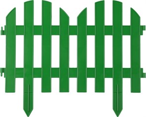 GRINDA Палисадник, 28 х 300 см, зеленый, 7 секций, декоративный забор (422205-G)