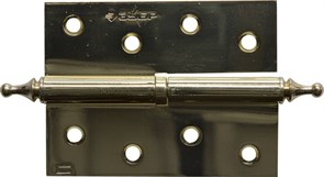 ЗУБР 100х75х2.5 мм, разъемная, правая, цвет латунь (PB), 2 шт, карточная петля (37605-100-1R)