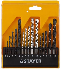 STAYER Combi 16 предметов, набор комбинированных сверл (29720-H16)