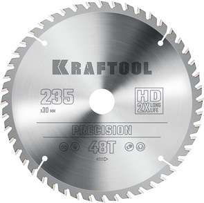 {{productViewItem.photos[photoViewList.activeNavIndex].Alt || productViewItem.photos[photoViewList.activeNavIndex].Description || 'KRAFTOOL Precision, 235 х 30 мм, 48Т, пильный диск по дереву (36952-235-30)'}}