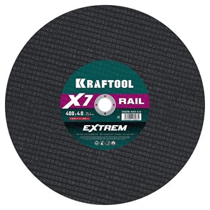 KRAFTOOL X7-EXTREM RAIL 400x4.0 / 25.4 мм по Ж/Д рельсам отрезной диск для бензореза (36258-400-4.0) 28609252