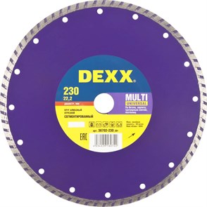 DEXX Multi Universal, 230 мм, (22.2 мм, 7 х 2.5 мм), сегментированный алмазный диск (36702-230) 14350