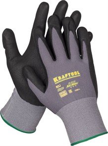 KRAFTOOL PRECISION, XL (10), эластичные перчатки для точных работ, вспененное нитриловое покрытие, 15 класс (11285-XL) 30716