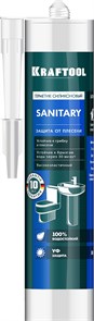 KRAFTOOL SANITARY, 300 мл, белый, санитарный силиконовый герметик (41255-0) 30761