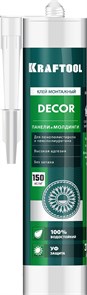 KRAFTOOL DÉCOR, 310 мл, белый, монтажный клей для молдингов (41349) 30791